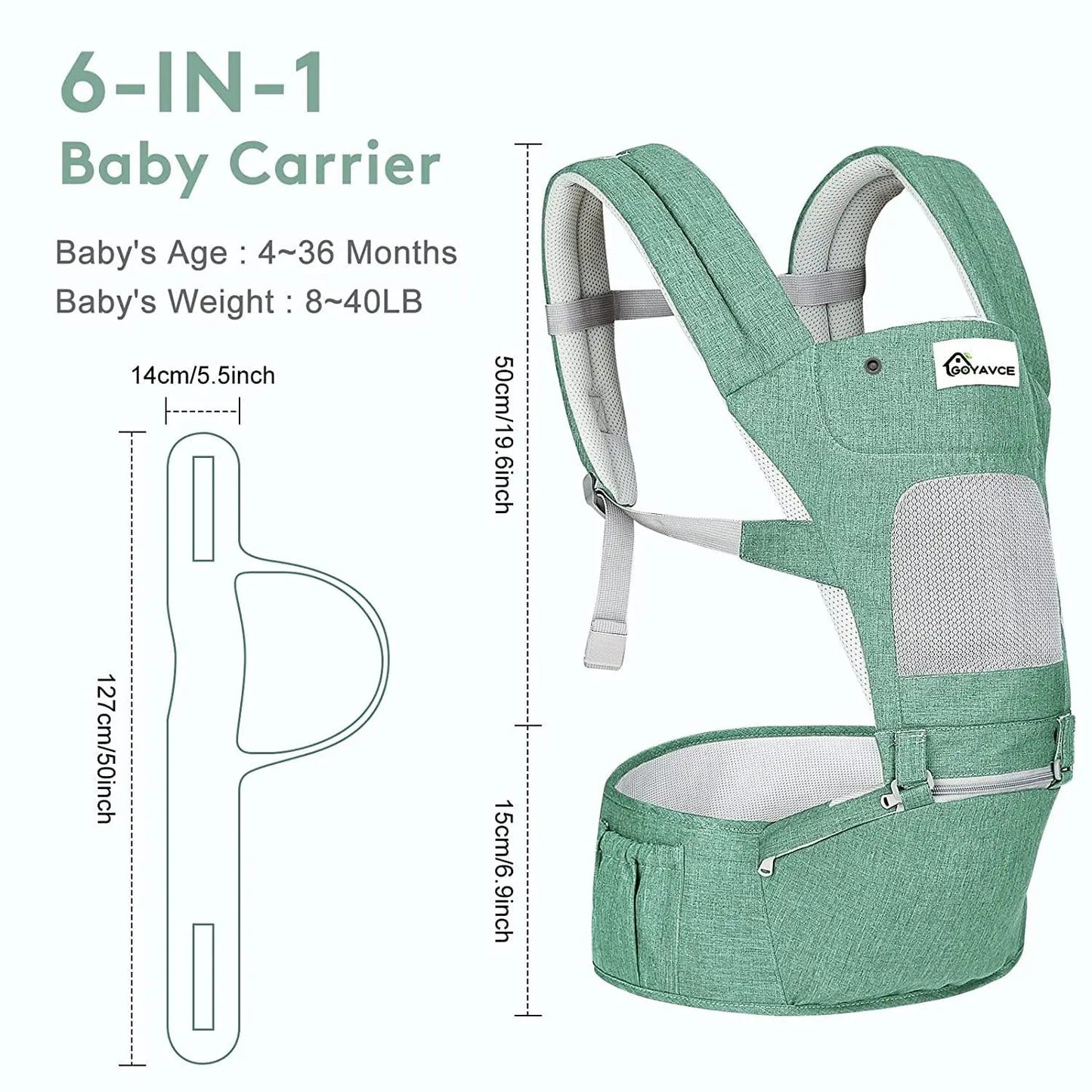 Baby Carrier with Hip Seat