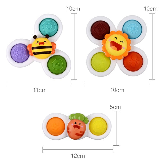 3Pcs Baby Spin and Pop Sensory Toys