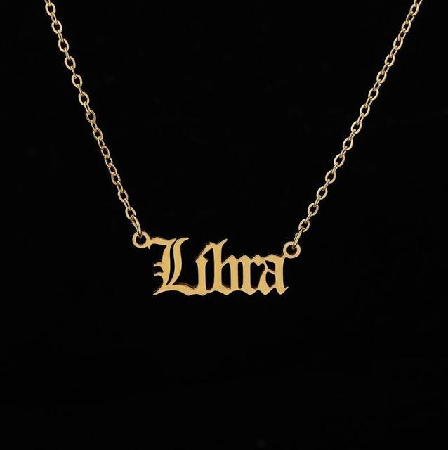 Zodiac Necklace Alphabet